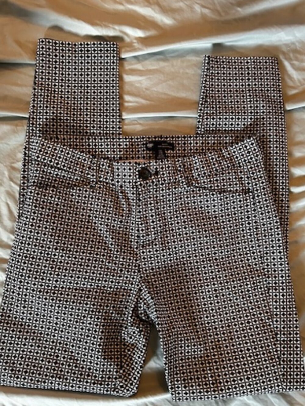 gap slim city coupe size 0 womens pants trousers work wear zero black white